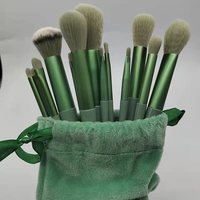 Ensemble de 13 pinceaux de maquillage portables avec sac ensemble de pinceaux de maquillage ombre à paupières