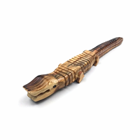 El Mejor Regalo, Tallado en Madera de Animales, Cocodrilo, Artesanía en Madera, Figuras de Animales Talladas, Adornos de Animales de Madera