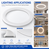 Diffuseur de lumière circulaire en PMMA acrylique, abat-jour pour lampe suspendue, diffuseur de lumière circulaire laiteux, personnalisable