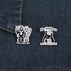 Flabbers của tôi đã được gassed men Pin BigFoot và người ngoài hành tinh Hòa Bình buồn gấu Trâm ve áo ba lô Huy hiệu đồ trang sức quà tặng cho bạn bè - Product Image 3