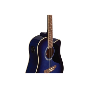 EKO GUITARS-Ranger CW Eq Blue Sunburst Guitares acoustiques Table en épicéa Linden Dos et côtés Okoumé Neck Roupana Touche - Product Image 3