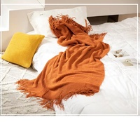 Jeté en tricot de qualité supérieure, doux et moelleux, avec franges, pour canapé, lit, décoration, chaud et confortable, textile de maison pour toutes les saisons