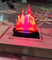 Projecteur LED professionnel pour scène de mariage, simulation de flamme RGB, pour piste de danse, DMX512, IP20, PVC, télécommande, vente chaude en usine