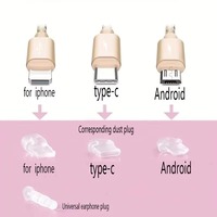 Porte-clés en métal personnalisé avec motif de dessin animé en forme de cœur imprimé UV, bouchon de protection pour iPhone/Type-C/Android, transparent pour la charge