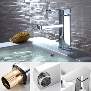 Grifo de Lavabo de Acero Inoxidable, Monomando, de un Solo Orificio, Montado en el Tapa del Lavabo, Moderno, para Baño - Product Image 5