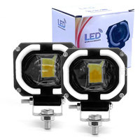 4x4 Offroad 4 pouces 30W LED lampe de travail phares 12-80V double couleur moto projecteur phare brouillard conduite lumière 30 + commentaires