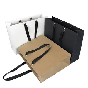 Lipack Premium Elegant Paper Gift Bags Shopping Euro Tote Paper Bag With Your Own Logo