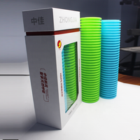 Tuyau de ventilation flexible en HDPE DN90 antistatique et antibactérien, à double paroi corruguée, pour conduite d'air frais HVAC