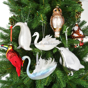 Wholesale Custom Made <b>Glass</b> Hand Blown Figurine Christmas <b>Ornaments</b> Personalized Hand Painted Bird <b>Ornament</b> Xmas Tree Decoration - Product Image 3