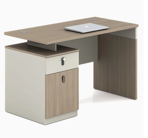 <span class=keywords><strong>Bureau</strong></span> de direction moderne en mélamine classe E1, style <span class=keywords><strong>industriel</strong></span>, avec armoires latérales - Product Image 6