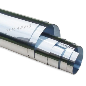 Film de fenêtre décoratif anti-explosion auto-adhésif noir argenté, miroir unidirectionnel, isolation <span class=keywords><strong>thermique</strong></span> <span class=keywords><strong>pour</strong></span> bâtiment, pare-brise de voiture - Product Image 1
