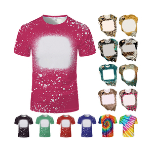 <span class=keywords><strong>Camiseta</strong></span> de poliéster informal personalizada más vendida de 2024, <span class=keywords><strong>camiseta</strong></span> blanqueadora con estampado blanqueado de imitación, camisetas en blanco por sublimación - Product Image 2