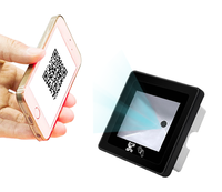 Lector de Tarjetas NFC RFID 13.56MHz ISO 14443A, Escáner de Códigos QR 2D, Carcasa de ABS, USB, Wiegand, RS485, RS232, TCP/IP, Aplicación Móvil para Visitantes, 3-5cm