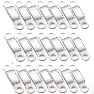 XL Stainless Steel <b>Custom</b> Pet ID <b>Tag</b> Button Closure <b>Dog</b> Name <b>Tag</b> Solid Ribbons Personalized Engraved Eco-friendly No Noise - Product Image 1