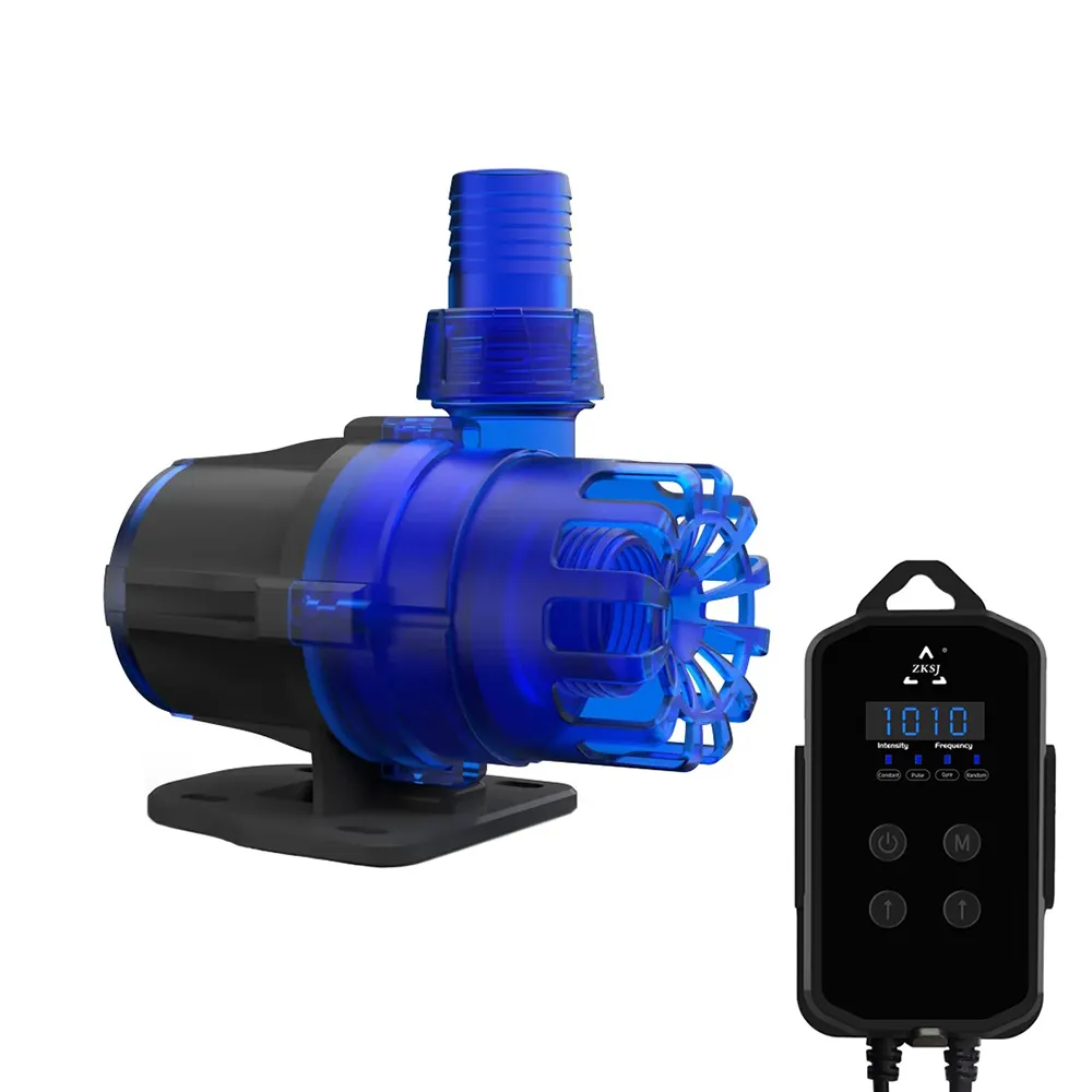 ZKSJ Blue Series Pompe de retour d'eau DC pour aquarium super silencieuse pour aquarium d'eau salée et d'eau douce