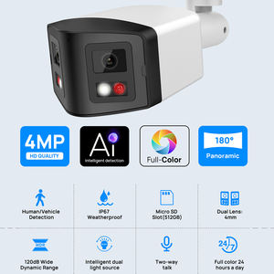 Full Color Panoramic Network IP <span class=keywords><strong>Camera</strong></span> <span class=keywords><strong>CCTV</strong></span> PoE Dual Lens Visão de 180 graus 24/7 Imagens coloridas Áudio bidirecional - Product Image 3