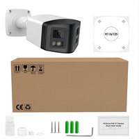 Vikylin HIK Compatible 4MP Lente dual Cámara IP panorámica IR y ColorVu Audio bidireccional Detección humana Ranura para tarjeta SD Plug & Play HIK NVR