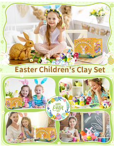 Kit de Slime de Arcilla Superligera para Huevos de Pascua, Arcilla Polimérica de Secado al Aire para Niños, Manualidades, Regalo Infantil - Product Image 3