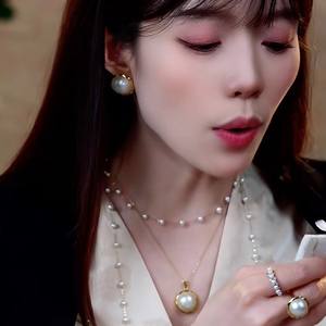 Mabei World - Juego de joyería fina con perlas blancas de 16 mm, cuentas de plata S925 con hebilla universal incrustada, diámetro exterior de 18-19 mm - Product Image 4