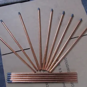 Copper Coated Gouging Carbon Electrode With Groove Gouges Graphite Rods