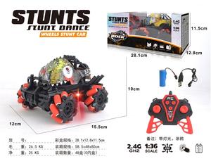Auto de Acrobacias a Control Remoto 2.4G, Escala 1:36, Diseño de Dinosaurio Todoterreno, con Luces de Colores, Juguete de Plástico, 6 Canales, Regalo para Niños - Product Image 6