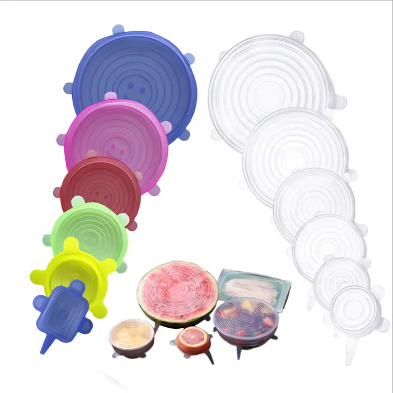 Silicone Stretch Lids Universal Silicone Food Wrap Bowl Pot Lid Silicone Cover