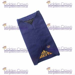 Épaulettes en tissu 3D personnalisées avec perles brodées et fermeture auto-agrippante pour insignes de grade de cadet ou de marin commandant - Product Image 3