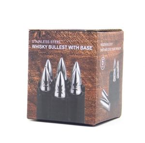 Juego de 6 Piedras de Whisky en Forma de Bala de Acero Inoxidable para Enfriar y Cubitos de Hielo Reutilizables con Pinzas, el Más Vendido - Product Image 4