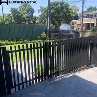 Clôture en alliage d'aluminium soudé - Belle clôture extérieure sécurisée pour la cour, avec revêtement en poudre, hauteur personnalisable