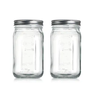 New Products 800ml Glass Mason Jars With Lid Food Grade Packing Jar