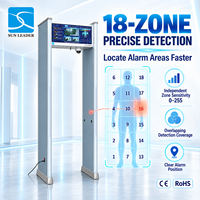 AI Intelligent Walk Through Metal Detector Door with Face Recognition Capture Function 29 Inch LCD Security Screening System