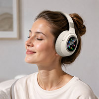 Casque sans fil TONGHAN B55 RGB à écran numérique supra-auriculaire V5.4, autonomie de 5 à 10 heures, aviation, téléphone mobile