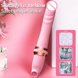 Vibratore 2 in 1 Silenzioso Retrattile con Funzione di Suzione Clitoridea e Spinta per Masturbazione Femminile, Stimolatore Portatile del Punto G, Giocattolo Sessuale per Donne - Product Image 2