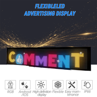 Pantalla LED Flexible Programable para Automóviles y Camiones, Animación de Ojos, Control por Aplicación, Mensaje Desplazable Inteligente, Letrero Luminoso Suave, IP65