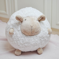 Jouet en peluche mouton rond doux et moelleux, animaux en peluche ronds, mouton en peluche câlin, animaux en peluche