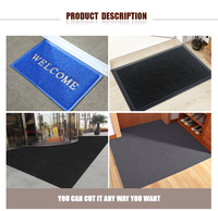 Tapis de porte en PVC Graceline, design en spirale gaufré, tapis en spirale en PVC, tapis spaghetti