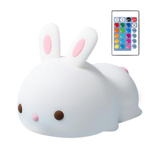 Cute <b>Night</b> <b>Light</b> <b>Bunny</b> <b>Night</b> <b>Light</b> for Kids Rechargeable Rabbit Silicone <b>Night</b> <b>Lights</b> for KidsBedroom Tap and Remote Control - Product Image 1