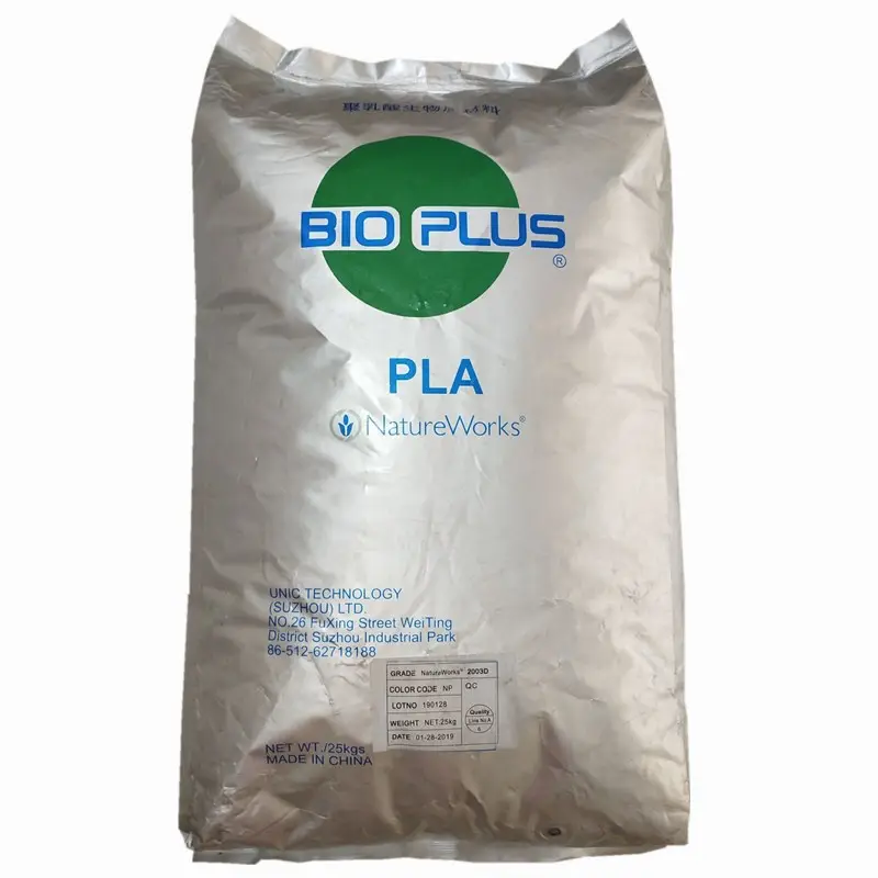 Granulés biodégradables de PLA d'acide polylactique granules de PLA de matière première de résine