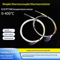 Sonde de température PT100, thermocouple K, sonde de température simple, 4*40mm, aiguille en acier inoxydable, résolution 0,1°C, OEM ODM