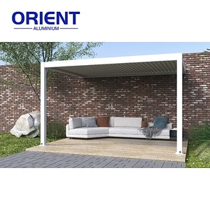 Auvent de <span class=keywords><strong>toit</strong></span> à <span class=keywords><strong>lames</strong></span> d'aluminium motorisées Pavillon <span class=keywords><strong>Pergola</strong></span> Gazebo Pavillon de jardin extérieur pour arrière-cour - Product Image 6