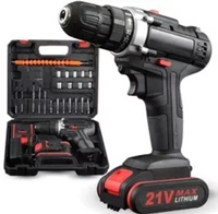 Perceuse électrique sans fil 21V à vitesse variable, batterie lithium rechargeable, personnalisable OEM, mandrin 1/2, couple max 40Nm