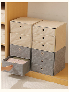 Organizador de Gavetas Dobrável de 3 Camadas em TNT Sustentável e Durável para Armário, Roupeiro, Roupa Íntima e Sutiãs - Product Image 6