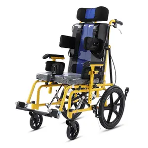 Manufacturer Supplier Folding Lightweight Wheelchair Manual Hydraulic Wheelchair For Cerebral Palsy Children