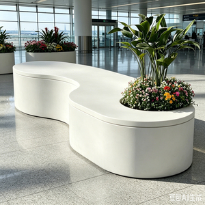 Durable Integrated <b>Planter</b> Chair Artistic Public Seating for Cinema Exterior Rest Space - Product Image 6