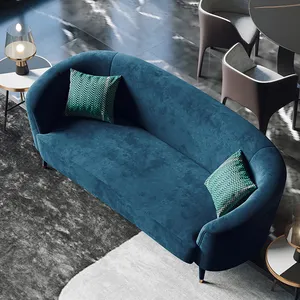 النسيج المخملية أريكة الأثاث الاقسام الحديثة تصميم غرفة المعيشة أريكة صالة مجموعة