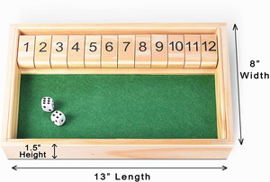 Di legno gioco da tavolo 12 numeri di Chiudere La Scatola del Gioco 12 # Piccolo Set Da Viaggio Semplice divertente festa di Famiglia bordo - Product Image 2