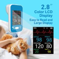 Tensiomètre vétérinaire sans fil rechargeable pour chiens, 6 paramètres, signes vitaux des animaux, Bluetooth précis