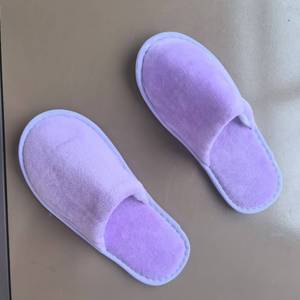 <span class=keywords><strong>Ciabatte</strong></span> per bambini all'ingrosso <span class=keywords><strong>viola</strong></span> usa e getta per interni in velluto Hotel pantofole - Product Image 1