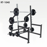 Support de rangement horizontal robuste pour haltères, capacité 10 barres, usage commercial