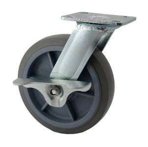 Juego de 4 ruedas giratorias de goma suave y resistente, protección para el suelo y alta capacidad de carga para carros industriales - Product Image 2